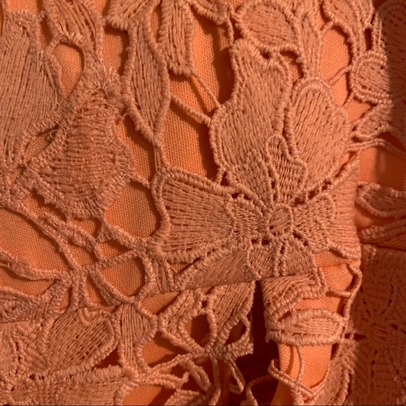 Fab’rik orange guipure lace halter romper Large - Picture 3 of 7